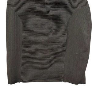 Express Charcoal Ribbed Pencil Skirt